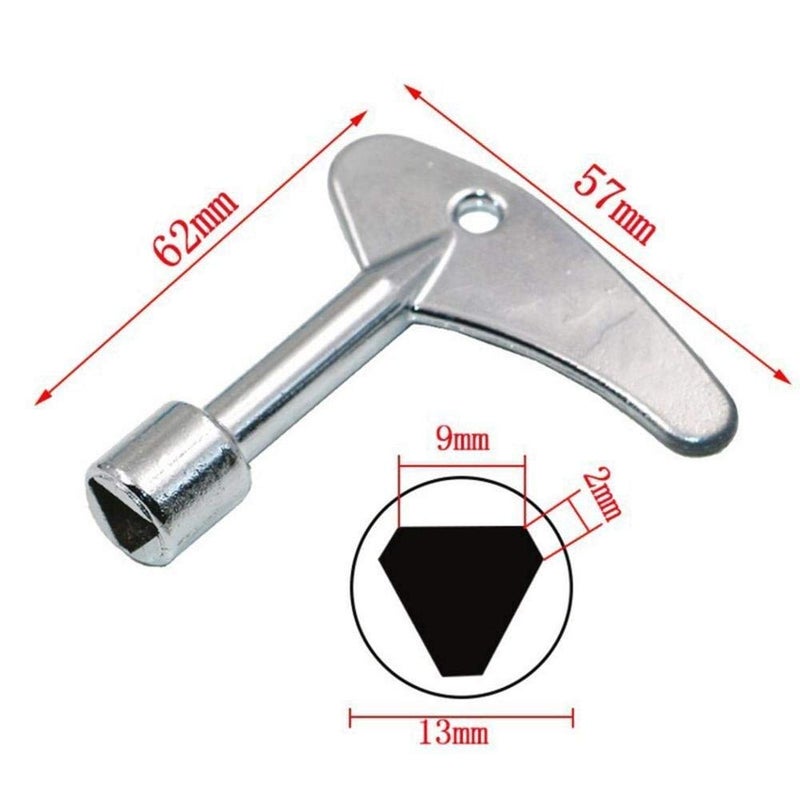 YOUMI Triangle Spanner Key Utility Service Key Gas Electric Elevator Lift Door Lock Keys (Silver) - Image 3